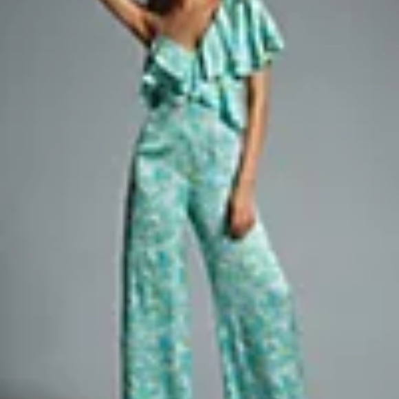 NWT Anthropologie Corey Lynn Calter Silky Wide Leg Jumpsuit XL - Picture 4 of 4